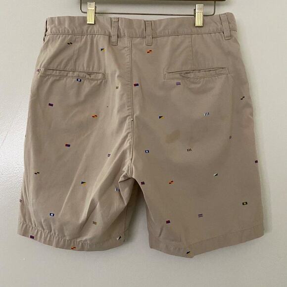 H&M sz 34‎ tan Perm Press Shorts with pockets - Picture 4 of 9